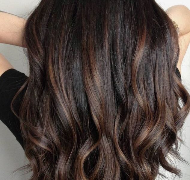 cabelo escuro com mechas