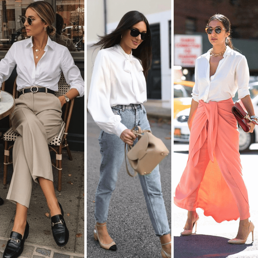 como usar camisa branca Looks com camisa branca