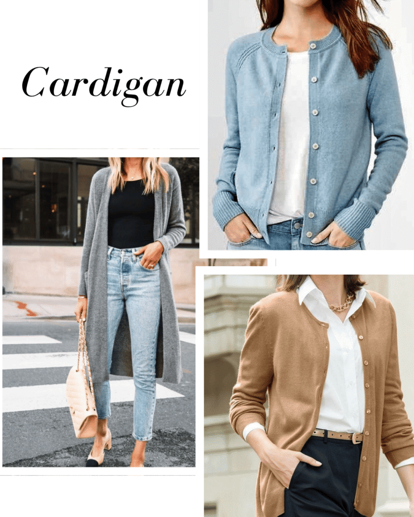cardigans cardigan curto e alongado