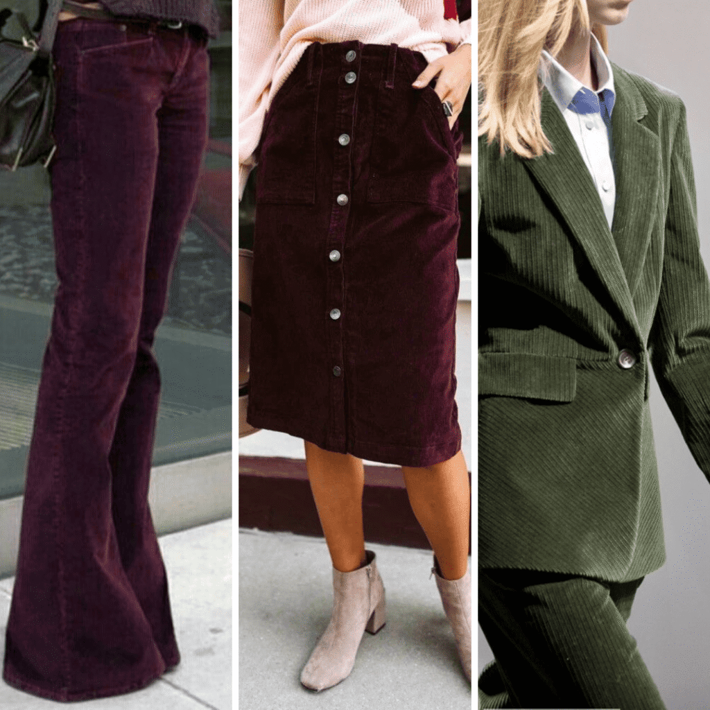 roupas de veludo