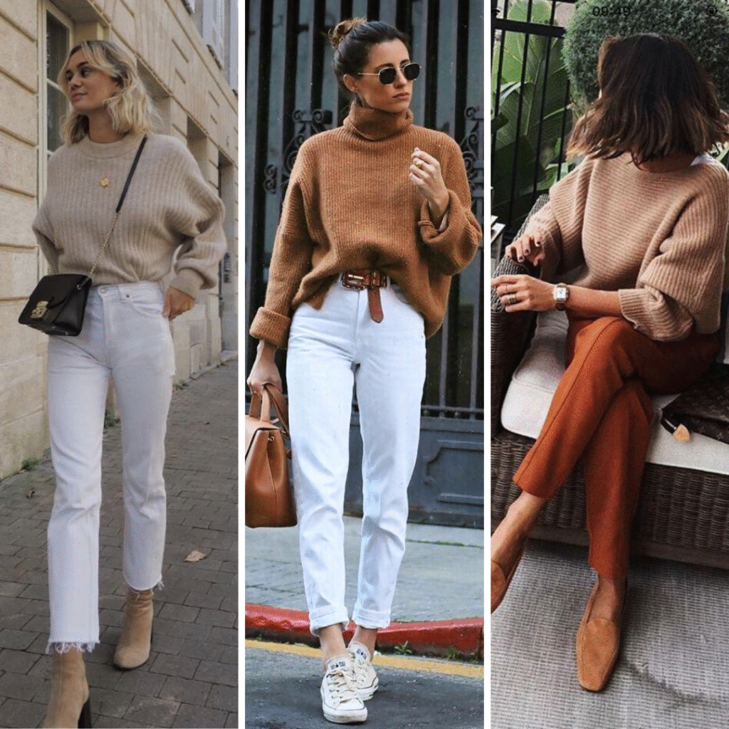 tricô tons terrosos looks com tricôs em tons terrosos