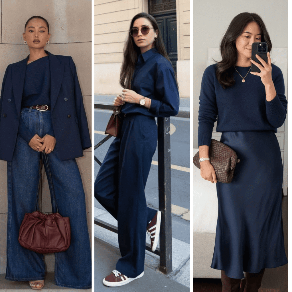 Looks com azul marinho são chics e atuais